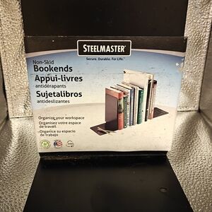 Black Non-Skid Bookends - Pair